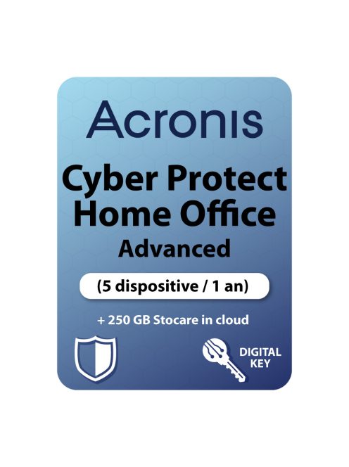 Acronis Cyber Protect Home Office Advanced (5 dispozitive / 1 an) + 250 GB Stocare in cloud 