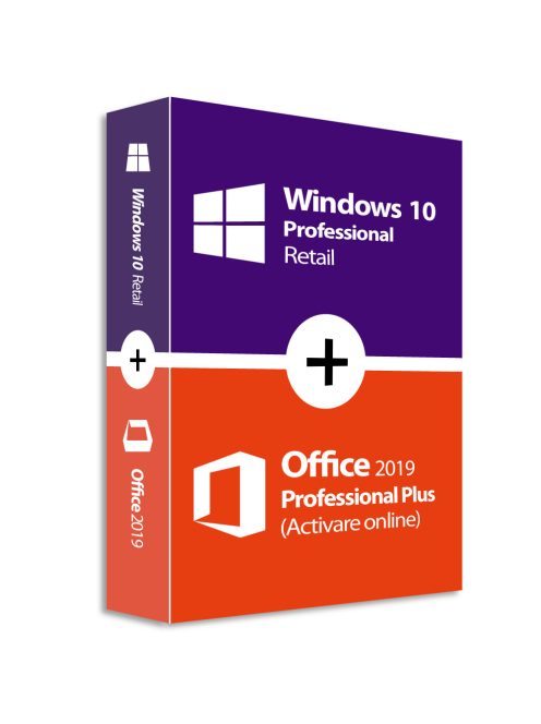 Windows 10 Pro + Office 2019 Pro Plus (Activare online) - Cumpărați licență digitală 
