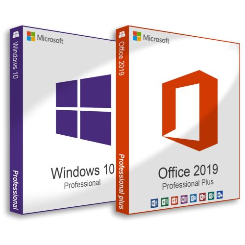 Microsoft Windows 10 Pro (Full Retail) + Microsoft Office 2019 Professional Plus (Mutabil)