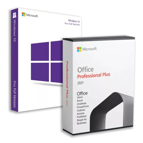 Microsoft Windows 10 Pro (OEM) + Microsoft Office 2021 Professional Plus (Activare on-line)